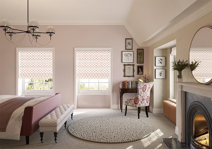 Chatsworth, Scarlet Red - Motorised Roman Blind - Image 8